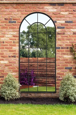 £229.59 • Buy The Arcus New Extra Large Black Framed Arched Garden Mirror - 71 X33.5  180x85cm