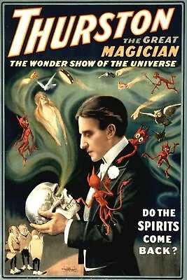 £9.03 • Buy Thurston Magician Show Advert Vintage Retro Style Metal Sign, Theatre Circus