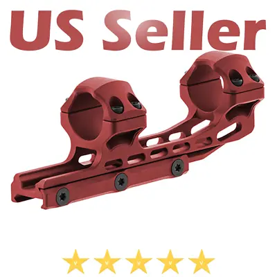 Leapers ACCU-SYNC 1  High Profile 50mm Offset Picatinny Rifle Scope Rings - Red • $49.95
