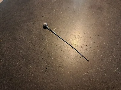 £0.99 • Buy Vintage Lined Ball Topped Silver Hatpin