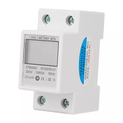 220V 5(80)A Digital 1 Phase 2 Wire 2P Electric Meter Electronic KWh Meter LIF • $21.86