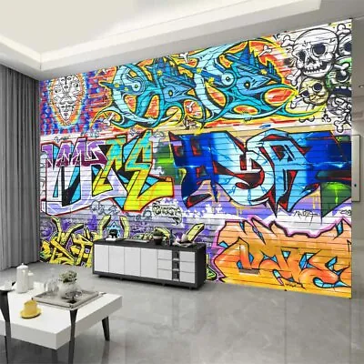 £68.52 • Buy Cool Color Graffiti Full Wall Mural Photo Wallpaper Printing 3D Decor Kid Home