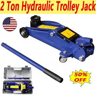 Low Profile Floor Jack 2 Ton Heavy Steel Single Piston Hydraulic Pump Lift Jack • $51.49