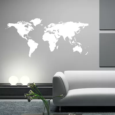 Map Of The World... Wall Sticker Art Decals • £24.99