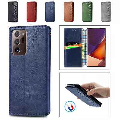 For Samsung Galaxy S20 FE S10 S9 Note 20 Flip Leather Magnetic Wallet Case Cover • $9.77