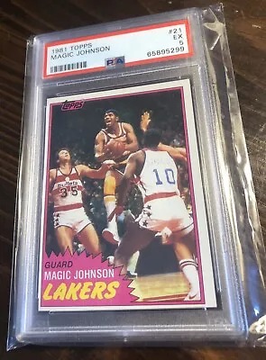 1981 Topps Magic Johnson #21 LA Lakers Graded PSA 5 EX • $24.95