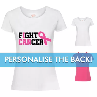 I CAN FIGHT CANCER Logo Ladies T-Shirt Charity Walk Run Mud Run Race For Life • £10.99