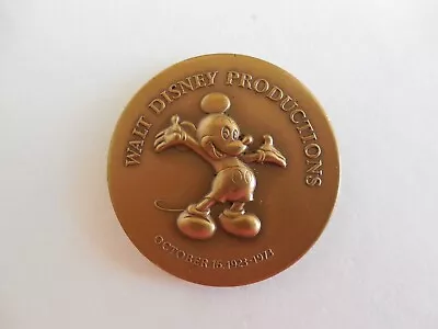 1973 Walt Disney Productions 50 Years Mickey Coin Medallion 50th Anniversary • $29.99
