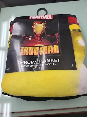Marvel Iron Man Super Soft Micro-Raschel Throw Blanket 50  X 60  • $29.99