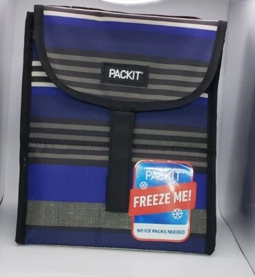 $19.95 • Buy PackIt Freezable Lunch Bag With Built-in Ice Packs 