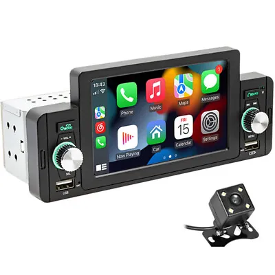 5in 1 Din Car Radio Stereo Bluetooth MP5 Player FM Mirror Link 4LED Rear Camera • $78.20