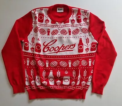 Coopers Sparkling Ale Winter Woollen Ugly Sweater Beer Can Draught Large  • $49.99