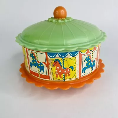 Vintage Tarco S.A. Tarrson Toy Merry Go Round Carousel Pastel Colors • $19.95