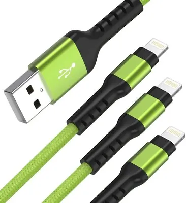 IPhone Charger Cable 3Pack Premium Apple MFi Certified Lightning Fast Charging • $20.99