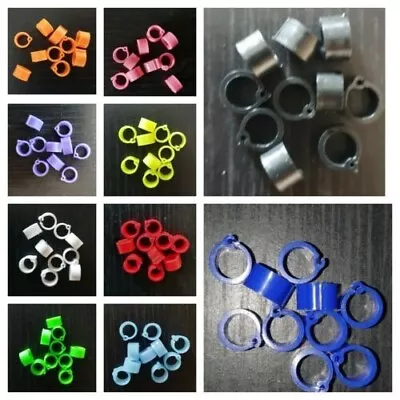 10 Poultry Leg Rings 681016 & 20mm - ChickBantamQuailPigeon ☆see Colours☆ • £2.99
