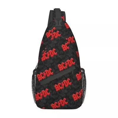 Unisex Hot AC DC Vintage Heavy Metal Rock Sling Crossbody Shoulder Chest Bag • $29.99