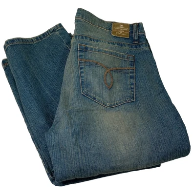 $27.20 • Buy Z Cavaricci Straight Jeans Womens Size 12 Blue Denim Floral Embroidered (32x29)
