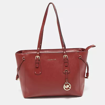 Michael Kors Red Leather Voyager Tote • $101.85