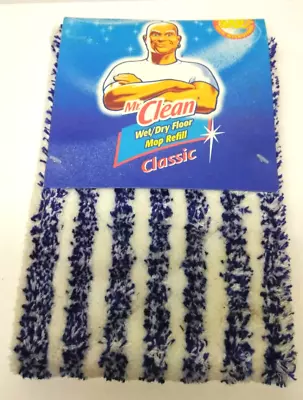 New Machine Wash Mr Clean Blue White Wet Dry Floor Mop Refill Classic Microfiber • $10.95