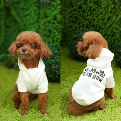 $9.49 • Buy 2 Leg Pet Dog Clothes Cat Puppy Coat Sports Hoodies Warm Sweater Jacket Clothing