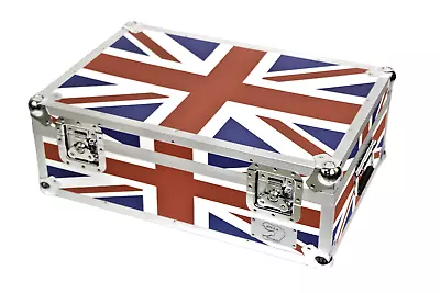 7  Singles Vinyl Record DJ Flight Carry Case Union Jack Flag Storage 500 Tough • £72.98