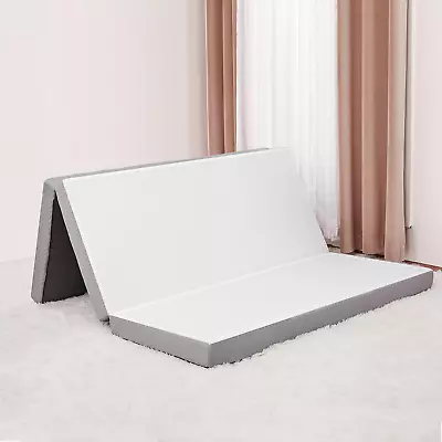 Memory Foam Folding Mattress Queen 4 Inch Tri-Fold Mattress Breathable Foldabl • $158.99