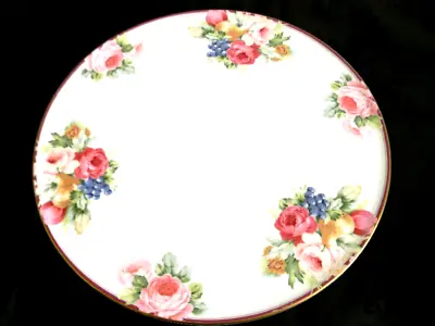 Gorgeous Vintage MIKASA ROSEMEAD Porcelain Cake Plate~PINK ROSES~Japan • $14
