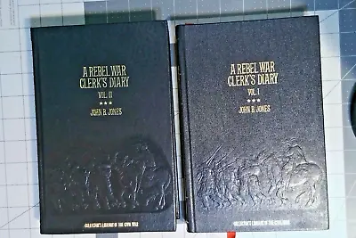 A Rebel War Clerk's Diary Volumes I And II Time Life Leather-bound • $8