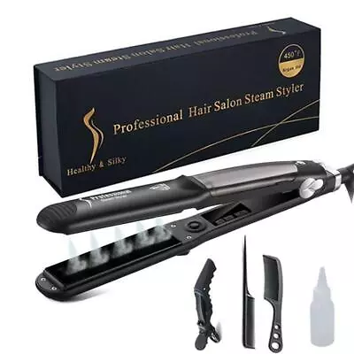 Professional Steam Hair Straightener Ceramic Vapor Hair Flat Iron Seam Hair  • $59.99