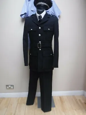 £71 • Buy 60s 70 80s Full Police Uniform Trousers Jacket White/blue Shirt Prison Officer 