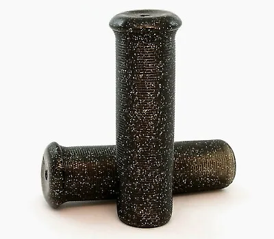 Metal Flake Sparkle Old Style Motorcycle Grips 7/8  Black 42-21120 Mini Bike • $15.99