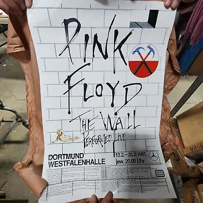Collectable Pink Floyd 1981 Germany The Wall Performed Live Concert Poster • $118.99