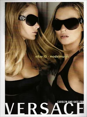 VERSACE Eyewear 1-Page Magazine PRINT AD Spring 2007 CAROLYN MURPHY Kate Moss • $5