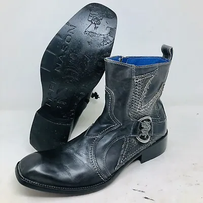 Mark Nason Darell Distressed Leather Maltese Cross Boots Italy 67572 Sz 8-1/2 • $225