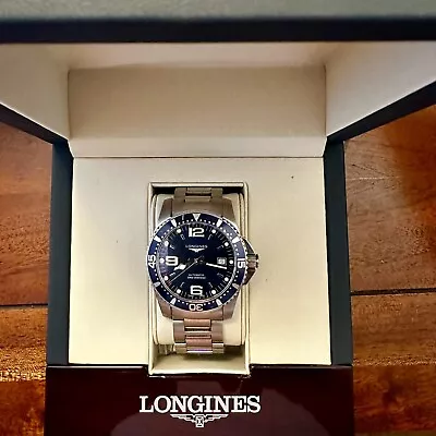 Longines HydroConquest Sunray Blue Men's Watch - L3.742.4.96.6 • $749