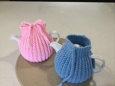 EXTRA THICK 6  CUP PINK  Tea Pot Cosy CROCHET Can Open The Top To Top Up • $20