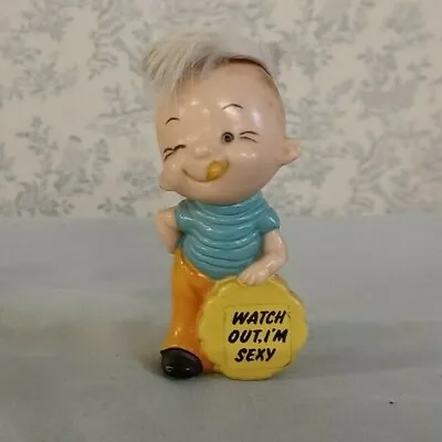1970 Berries 'Watch Out I'm Sexy' Figurine With White Hair • £5