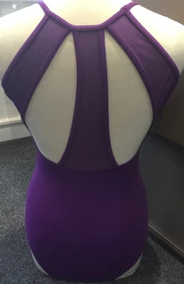 £12.90 • Buy Bloch Mirella 2063 Purple Mesh Strap Leotard Size Large Brand New