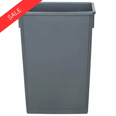 $55.99 • Buy 23 Gallon Heavy-Duty Gray Plastic Slim Commercial Restaurant Kitchen Trash Can