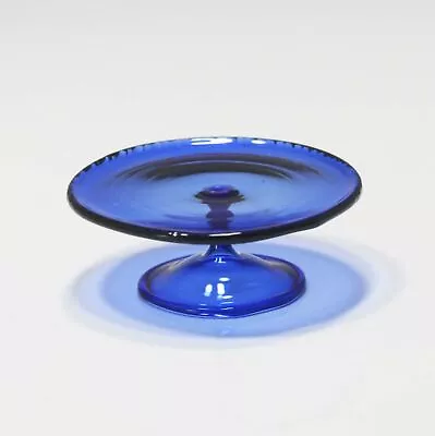 Miniature 1:12 Scale Artisan Blue Glass Cake Stand By Philip Grenyer • $15.99