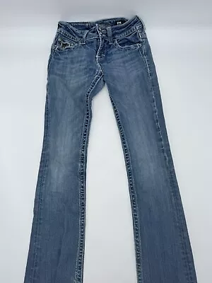 MISS ME Modelo Low Rise Boot Cut Stretch Blue Jeans Women's Size 26x32 JP5002-2 • $11.95