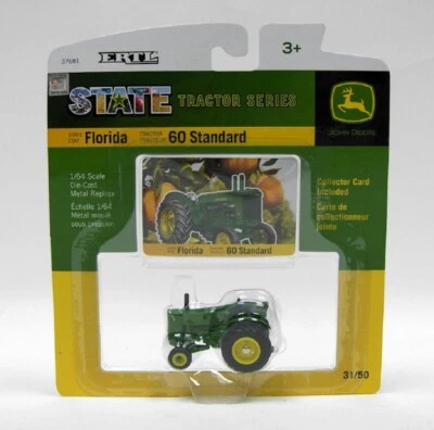 $15.99 • Buy 1954 John Deere 60 Standard Wide Front Tractor Florida State Diecast Scale 1/64