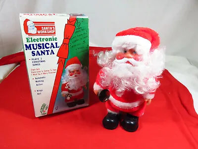 Vintage Walking Bell Ringing Musical Santa W/ Box ~ As Is • $4.99