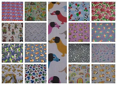 Fabric Sold In Fat Quarters Guinea Pig Sausage Dog Unicon Union Jack Kids Panda • £3.99