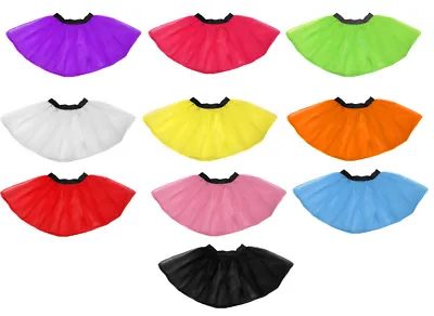 Neon Tutu Skirt I Love 80s Fancy Dress Fun Run Hen Party Kids Plus Size Dance • £9.24