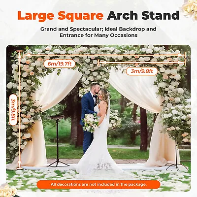 3X6M/3X3M Telescopic Curtain Wedding Backdrop Stand Support Frame Pipe Pole Kit • $100