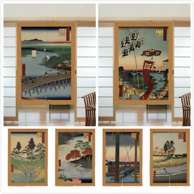 Japanese Noren Ukiyoe Doorway Curtain Tapestry Home Room Divider Decor Retro • $42.39