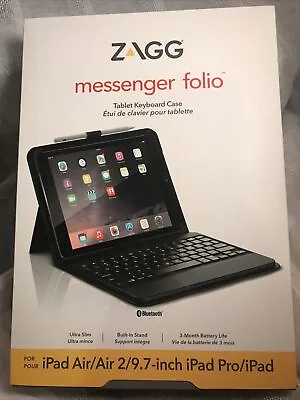 ZAGG Messenger Folio Tablet Keyboard Case IPad Air/Air 2/9.7-inch IPad Pro/iPad • $17