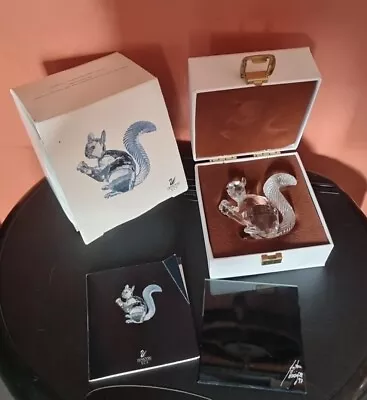 Swarovski Crystal  SQUIRREL 10th ANNIVERSARY 208433  Box Stand And Certificate  • £50