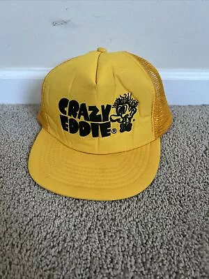 Vintage Deadstock Crazy Eddie Mesh Trucker Hat Baseball Cap • $25